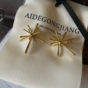 Brand new gold-plated earrings